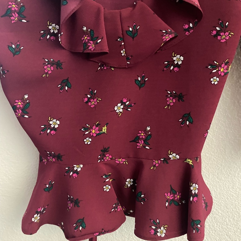 Topshop Flower Blouse